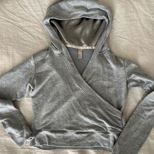 Athleta Girl Gray Wrap Hoodie
